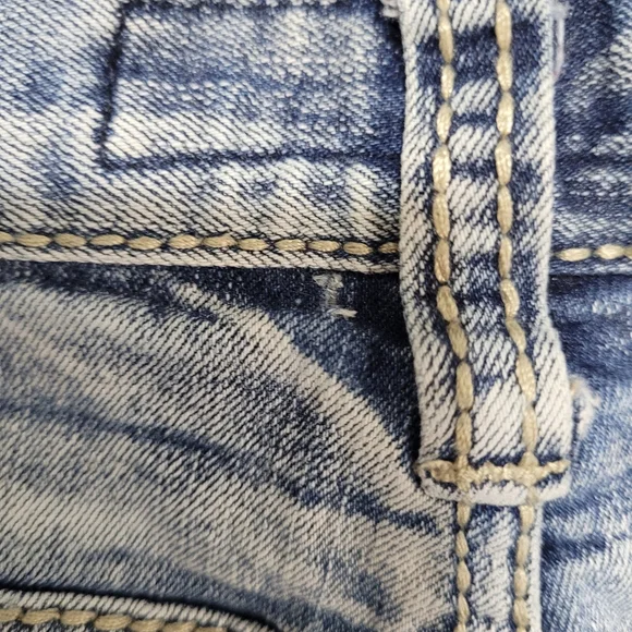 True Luck Men's Miles Straight Distressed Jeans Size 30/30 Casual Acid Wash - Picture 10 of 13